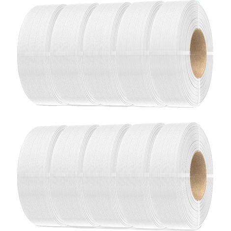 Filamento para impresora 3D, 1,75 mm de diámetro, sin burbujas, PETG blanco. (1/2)