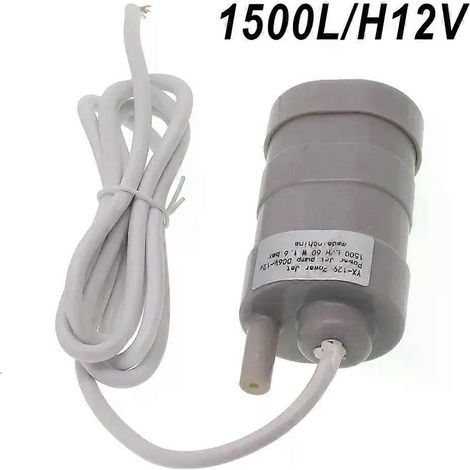 Tauchpumpe 12V DC 1500L/H Pumpe 12 Volt Wasserpumpe für Wohnwagen, Camping, Garten, Aquarium, Fischbecken, Springbrunnen (1/4)