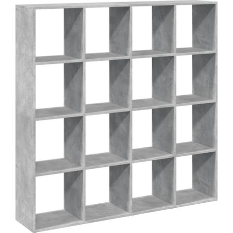 Maison Exclusive - Bücherregal Betongrau 137,5x29x137,5 cm Holzwe