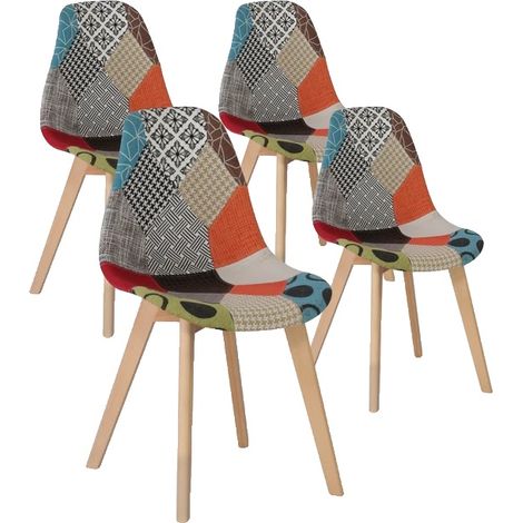 Chaises de salle à manger nordiques, style médiéval, pied en bois de hêtre, rouge01 (1/2)