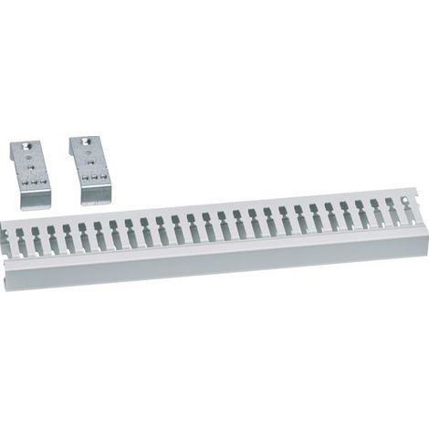 Goulotte horizontale pour coffrets vega largeur 18 modules 1 à 4 rangées HAGER VZ014VB