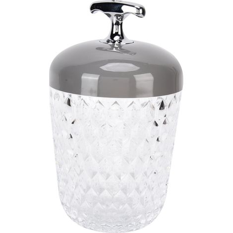 Lampe de table LED en cristal, 3 couleurs, intensité variable, rechargeable par USB, veilleuse, lampe de chevet, décoration intérieure, grise (1/5)