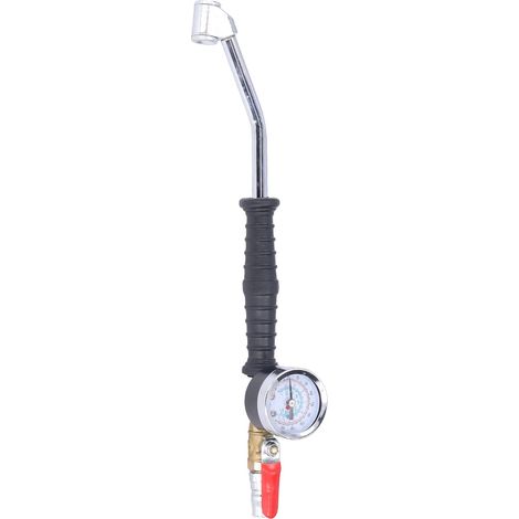 Gonfleur de Pneu avec Manomètre, Remplacement D'accessoire de Buse de Tête de Gonfleur de Pneu de Mandrin D'air pour L'entretien (1/5)