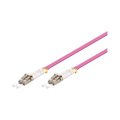 Cavo in fibra ottica, Multimode (OM4) Violett, fibra ottica (FOC), Spina LC (UPC)  Spina LC (UPC), guaina senza alogeni (LSZH). Lunghezza del Cavo 1 m (1/2)