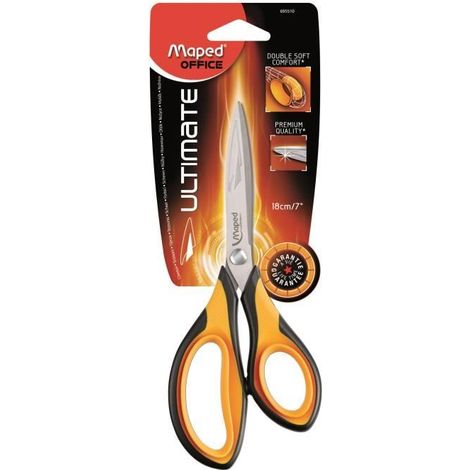 Ciseaux asymétriques - MAPED - Ultimate - 18cm - Lames en acier inoxydable - Anneaux double-soft ambidextres