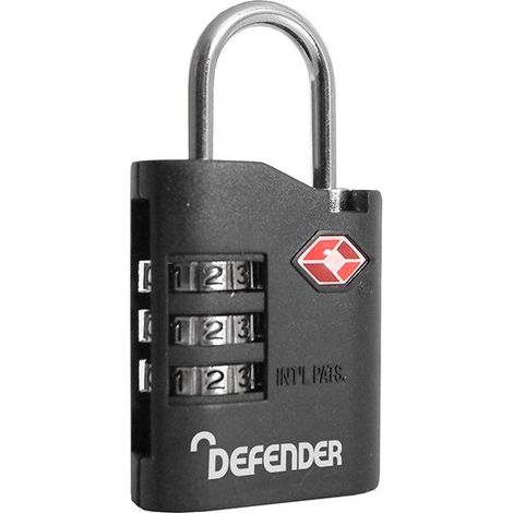 Defender TSA Combination Padlock 35mm Die-Cast Luggage Lock (1/3)