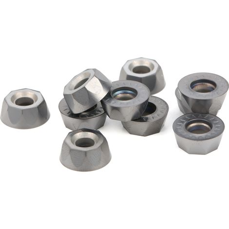 10 Fraises en Carbure Monobloc à Insert Amovible RPMT1204M0EJS pour Tour CNC, Outils de Coupe Haute Précision (1/5)