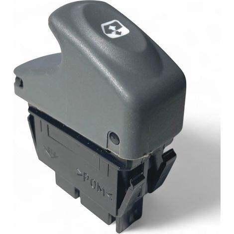 Botón interruptor gris para control del regulador de la ventana delantera izquierda o derecha compatible con Renault Clio 2 Kangoo Megane I Scenic I OEM 7700838101 7700421120 (1/4)