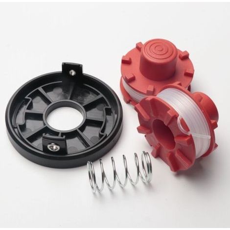 Bobines de rechange pour coupe-bordures, pièces détachées pour coupe-bordures (2 bobines de fil + 1 couvercle de bobine + 1 ressort) (1/4)