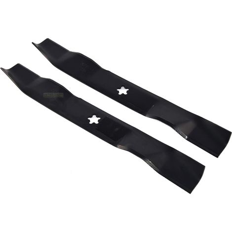 Lot de 2 lames de tonte 49 cm Acier 50CrV4 pour tondeuses autoportées Husqvarna et Electrolux fonction 3 en 1 mulching (1/4)