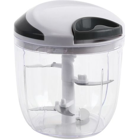 Hachoir manuel 900ml 5 lames, coupe-oignon à main, mixeur manuel pour légumes, viande, ail et purée bébé (1/5)
