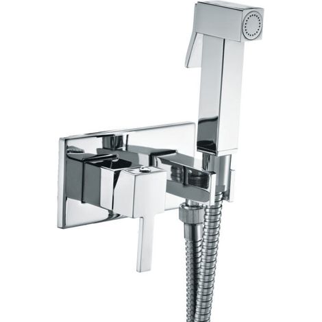 Kit bidet WC avec douchette carrée encastrée