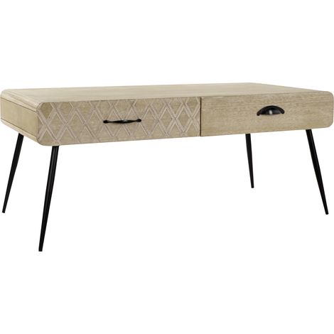 dkd-home-decor Tavolo Aggiuntivo Noir et Cuivre 100x52 cm (1/5)