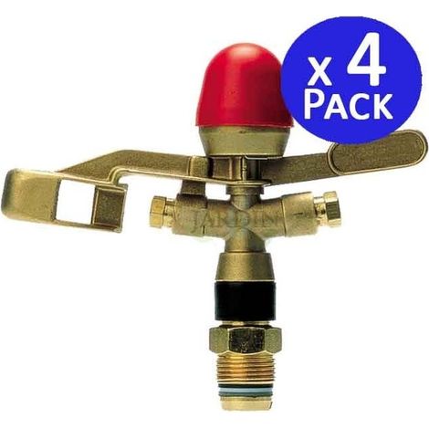 Irrigatore agricolo antigelo in ottone  Confezione da 4 irrigatori circolari da 3/4", da 10 a 13,5 m  Irrigatore agricolo