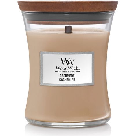 WoodWick Vela perfumada Vela de tamaño mediano en forma de reloj de arena Cashmere Regalos perfectos para mujeres