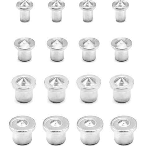 16PCS Centreurs pour Chevilles Bois, Outil de Guide de Percage en Acier Inoxydable, 6/8/10/12 mm (1/5)