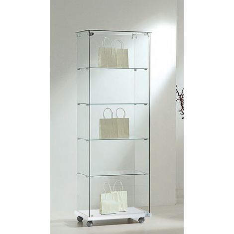 Vetrina Cristalli Temperati 60x40xh180cm LL OF618E Made in Italy