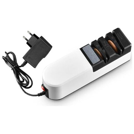QORVA-Aiguiseur de couteaux électrique, aiguiseur de couteaux électrique 5 en 1, aiguiseur de couteaux professionnel, aiguiseur de couteaux professionnel pour couteaux de cuisine, ciseaux, couteaux à