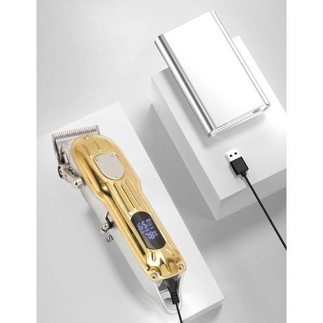 Professionelles elektrisches Haarschneidemaschinen-Set mit USB-wiederaufladbarem Haarschneider und Haarschere D087 (1/5)