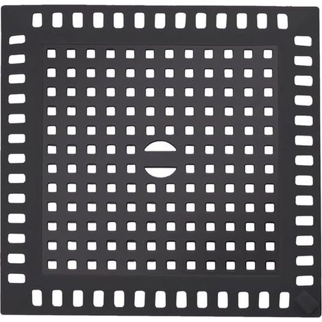 Crépine d'évier - Couvercle de bonde carré - Grille de bonde en acier inoxydable 304 - Filtre de bonde - Crépine anti-obstruction pour salle de bain - Filtre d'évier - 12,3 x 12,3 cm (1/5)
