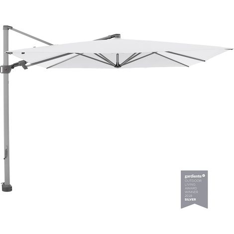 Knirps Sonnenschirm / Ampelschirm "Pendular" 275 x 275 cm, weiß, Bezug aus 100% Polyester, Gestell aus Aluminium, 29,6 kg Sonnenschirm / Ampelschirm "Pendular 275 x 275", weiß, 275 x 275 cm