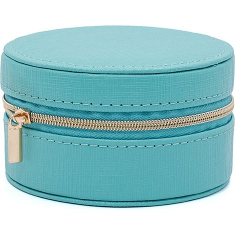 JANMIR-Boîte à bijoux en cuir, coffret de rangement pour bijoux raffinés, sac à bijoux compact et portable pour les voyages. (1/5)