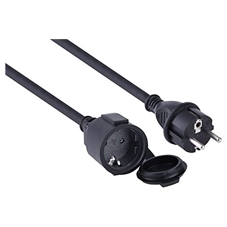 Prolunga 20 M da cantiere in gomma neoprene per esterni IP44, Cavo 20M H07RN-F 3G1.5, presa con coperchio Schuko (1/3)