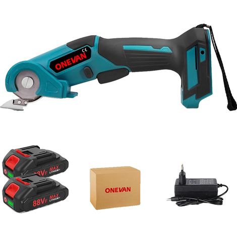 Ciseaux Électriques, 800W de Puissance, Contrôle de Vitesse Ajustable, 2Batterie 1EU Chargeur (1/2)
