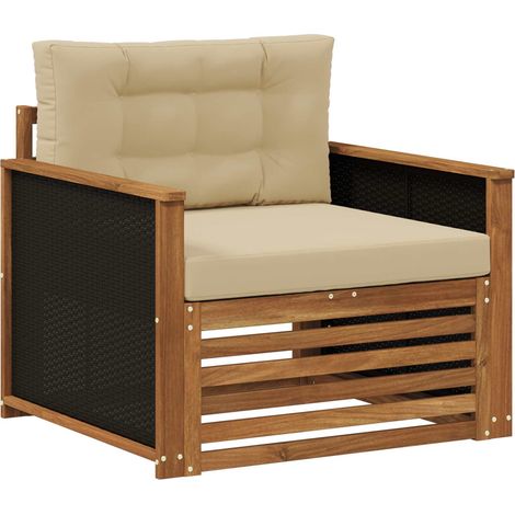 Maison Exclusive - Outdoor Mittelsofa Massivholz Akazie Natur