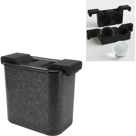 Transparente Silikon-Eiswürfelform für Whisky, 2 Löcher, keine Luftblasen, farbenfrohe Box (1/5)
