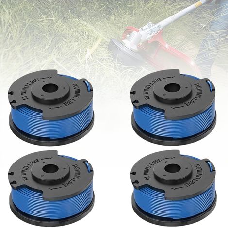 Lot de 4 bobines de fil de rechange pour débroussailleuse Ryobi 18 V 24 V 40 V Compatible avec Ryobi ONE+ AC14RL3A, OLT1832, RAC124 (1/5)