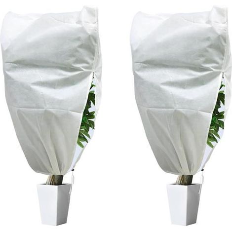 Lot de 2 voiles d'hivernage pour plantes extérieures 120 x 180 cm, housses 60 g/m², protection contre le froid. (1/5)