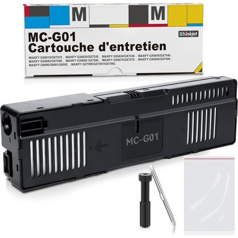 Cartouche d'entretien pour Canon MAXIFY GX6050 GX7050, Cartouche de Maintenance Mc-g01 pour GX7040 GX7092 GX7091 GX7060 GX7030 GX7020 GX7010 GX6010 GX6020 GX6030 GX6040 GX6060 (1/5)