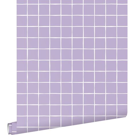papier peint à damier lilas violet  - ESTAhome (1/5)
