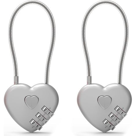 Cadenas à combinaison de qualité supérieure, cadenas à combinaison pour sécurité de voyage, petit câble antivol pour sac à dos, mot de(13,5cm) (1/5)