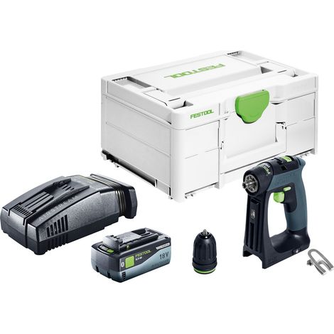 Trapano avvitatore a batteria Festool CXS 18 Basic 18 V 40 Nm brushless + 1x batteria ricaricabile 8,0 Ah + caricatore rapido + systainer