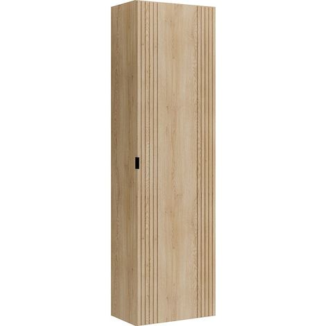 Colonne de salle de bain suspendue - Coloris naturel clair - H140 cm - FILOR