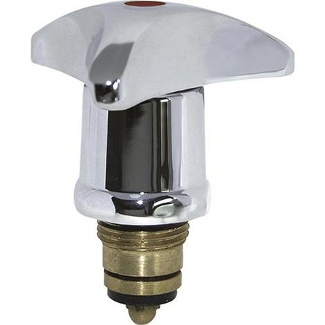 KIRCHHOFF Metall-Trecorngriff, Chrom, 1/2, mit Oberteil, Markierung rot (1/2)