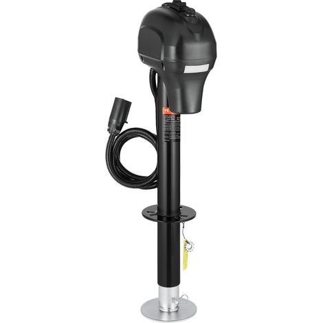 Cric de Remorque Électrique, 1588 kg, Cric de Camping-car Robuste avec Connecteur à 7 Broche, Manivelle, LED, Plage de Levage 240-815 mm, Résistant aux Intempéries, pour Remorques Camping-cars (1/5)