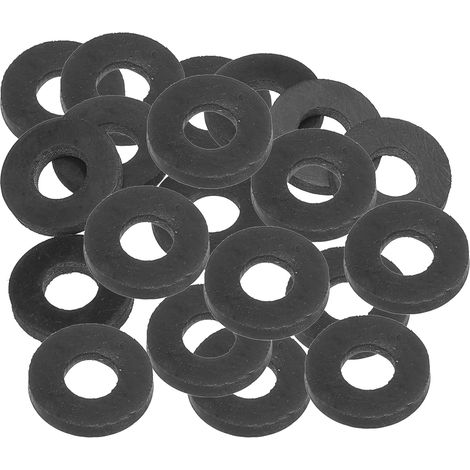Rondelle Plate En Caoutchouc M10, Lot De 20, Diamètre Intérieur 10mm, Diamètre Extérieur 22mm, Épaisseur 3mm, Joint D'étanchéité Espaceur Pour Robinet Tuyau Raccord Boulon, Noir (1/5)