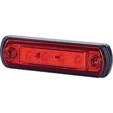 Luz de galib贸 LED'0,5 / 1 W rectangular 12 / 24 V roja 82 x 31 x 15 mm 4 LED'gopart GOPART LA35058