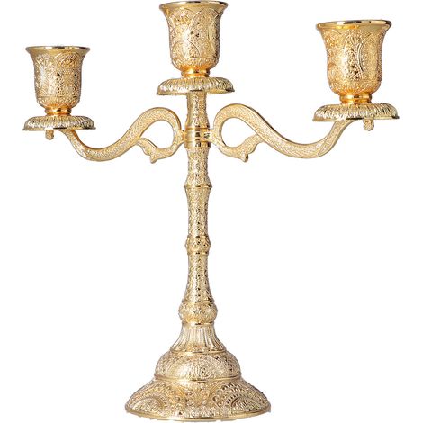 Support de bougie métallique durable, design élégant et finition raffinée pour décoration de la maison (1/5)