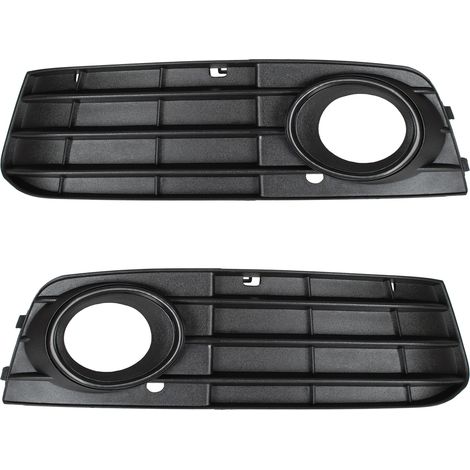 Audi A4 07-11 MIT HALOGENSCHEINWERFERN Kühlergrill im Stoßfänger 3-Streben schwarzer Rahmen links + rechts 2-teiliges Set (1/2)
