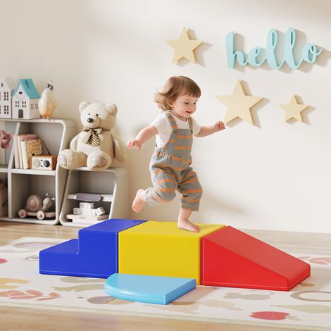 Ensemble de construction souple en 4 pièces - jeu éducatif pour enfants de 1 à 3 ans pour la maison et l’école - multicolore