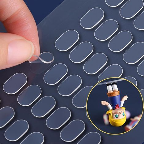 4 articlesScratch Autocollant Double Face 100 pièces par pièce, Double Sided Adhesive Dots, Pâte à Fixer pour Décoration Murale, Artisanat, Ballons, Fêtes et Festivals Décollable Sans Résidu, Nettoy (1/5)