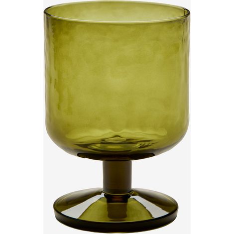 Pack de 4 verres à vin 38 cl en verre Leomie SKLUM Vert Olive Intense (1/5)