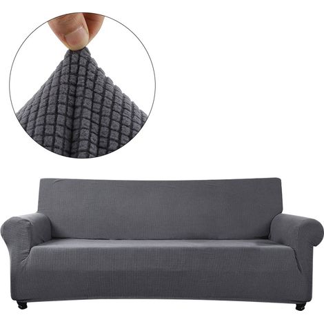 Funda de Sofá Elástica Impermeable, Poliéster Spandex Antideslizante y Lavable en Gris – Ideal para Salón y Protección de Muebles (1/5)