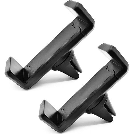 Lot de 2 supports de téléphone de voiture, accessoires de voiture pour homme et femme, support de téléphone portable pour voiture, support de téléphone rotatif à 360°, support universel pour grille (1/5)