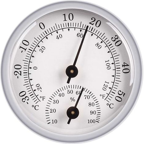 Hygromètre Thermomètre, Capteur D'Humidité Moniteur Détecteur Mesures, Thermomètre Analogique Utilisé Dans un Environnement Humide de Terrasse Intérieure/Extérieure (1/5)
