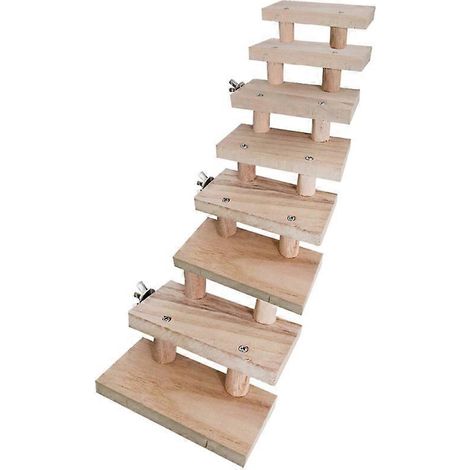 Pont en forme d'échelle pour furet, écureuil, hamster, rat et autres petits animaux - Jouets à mâcher pour hamsters - 8 échelles